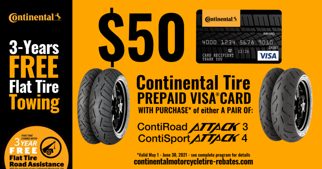 Continental Offers Rebate For Two Premium Motorcycle Tires