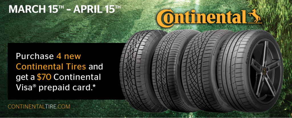 Continental Tire Rebates 70 End April 15th