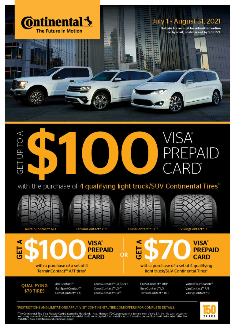 Continental Tire Rebate Customer Service