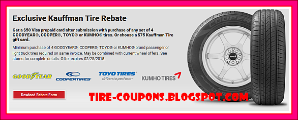Cooper Tire Rebate And Coupons September 2018