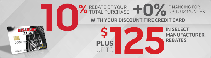 Discount Tire Credit Card 10 Rebate Of Your TOTAL Purchase Toyota 