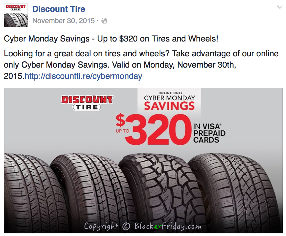 Discount Tire Cyber Monday 2017 Deals Rebates Blacker Friday 