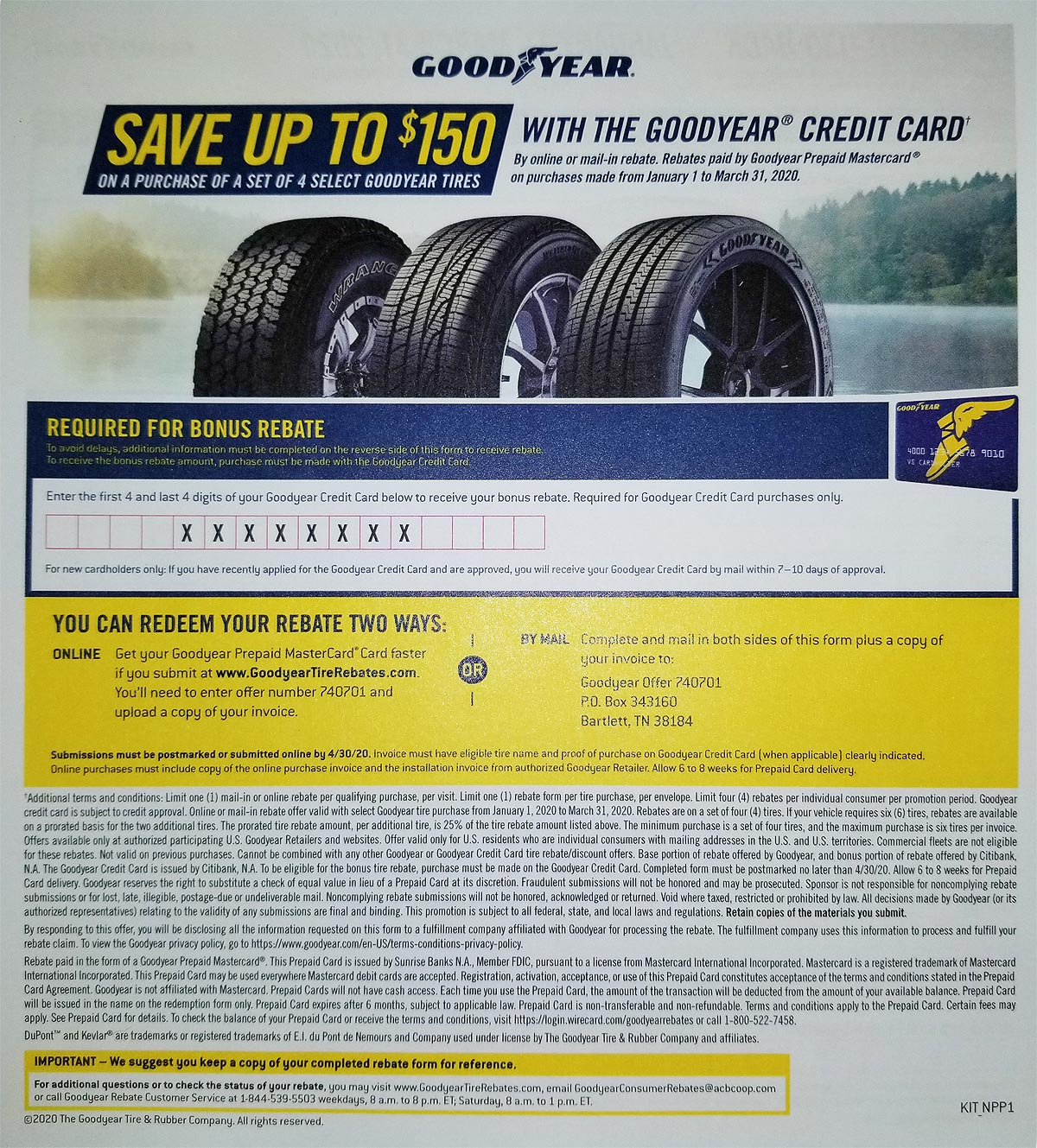 Goodyear Rebates Rolling Tire Shop