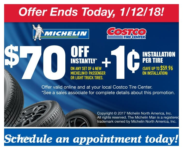 Michelin Tires Rebate Costco