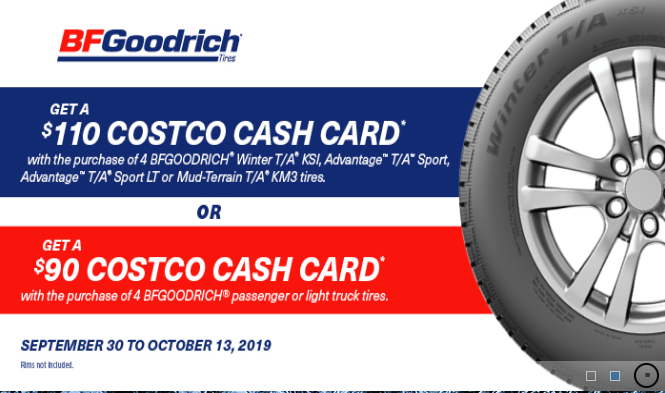 PREVIEW 110 Rebate On BF Goodrich Michelin Tires 100 Off Rims 