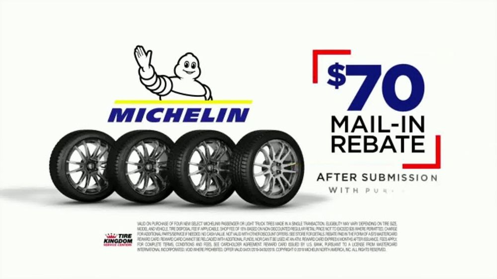 Tire Kingdom Big Brands Bonus Month TV Commercial Michelin Mail In 