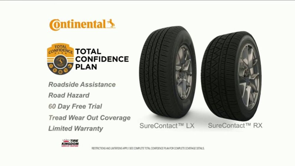 Tire Kingdom TV Commercial Continental Tires Buy Three Get One 