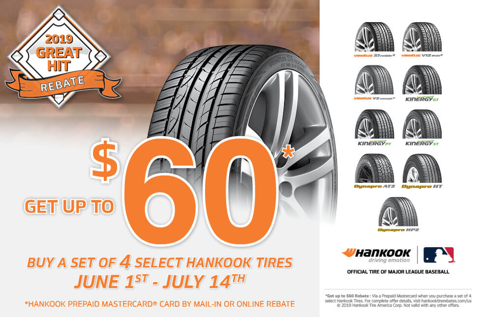 2019 Great Catch Rebate Save Up To 60 On 9 Of Hankook s Most Popular 