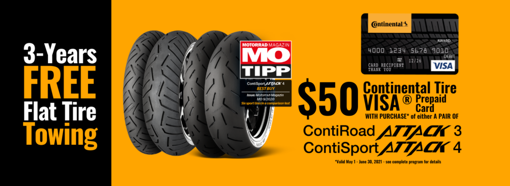 Continental Offers Rebate For Two Premium Motorcycle Tires