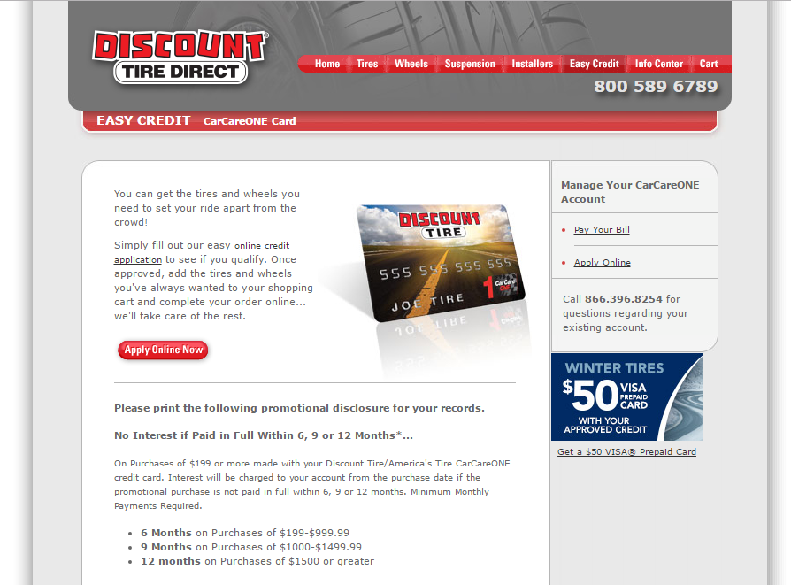 Discount Tire Credit Card Accepted Discount Tire Credit Card Login 