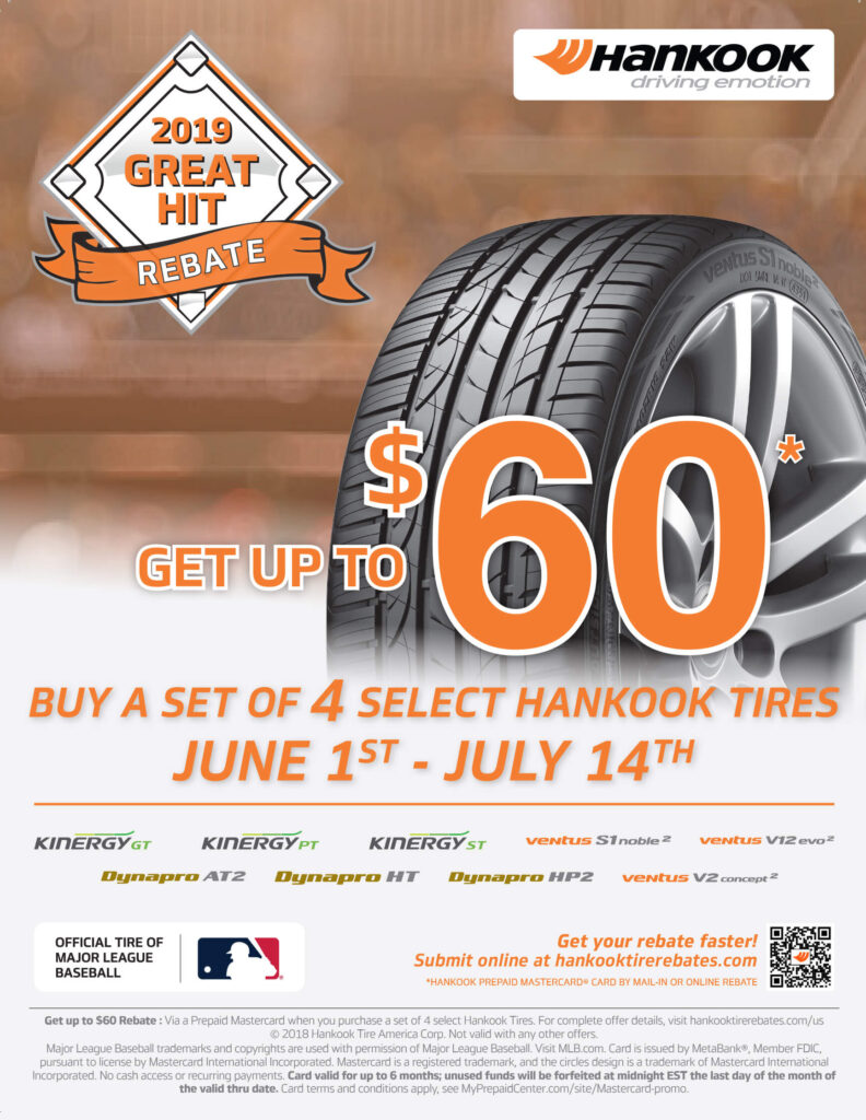 Get Up To 60 When You Buy A Set Of 4 Select Hankook Tires Kubly s 