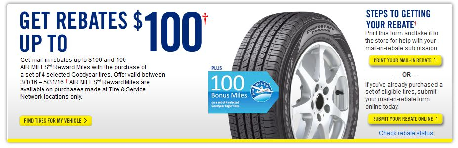 Goodyear Tire Rebate And Coupons For April 2018