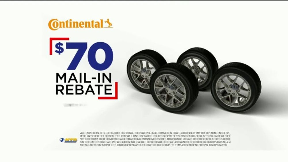 National Tire Battery TV Commercial Continental Tires Mail In 