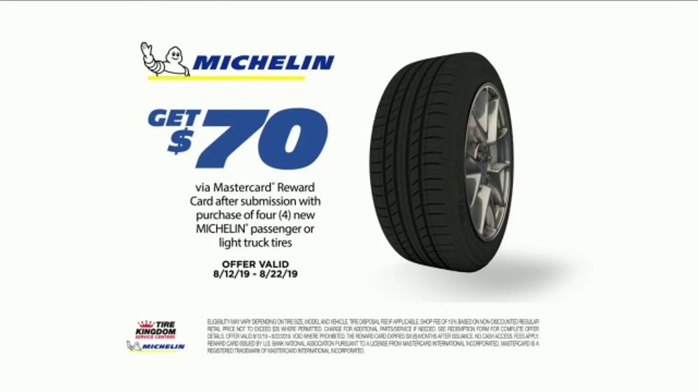 Tire Kingdom TV Commercial Michelin Reward Card Mail In Rebate 