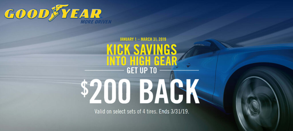 Up To 200 Back In Rebates On Select Sets Of 4 Goodyear Tires Kubly s 