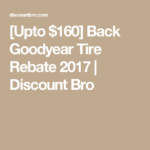 Upto 160 Back Goodyear Tire Rebate 2017 Discount Bro Goodyear