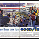 1960 Goodyear Tire Rubber Company Vintage PRINT AD Manufacturing