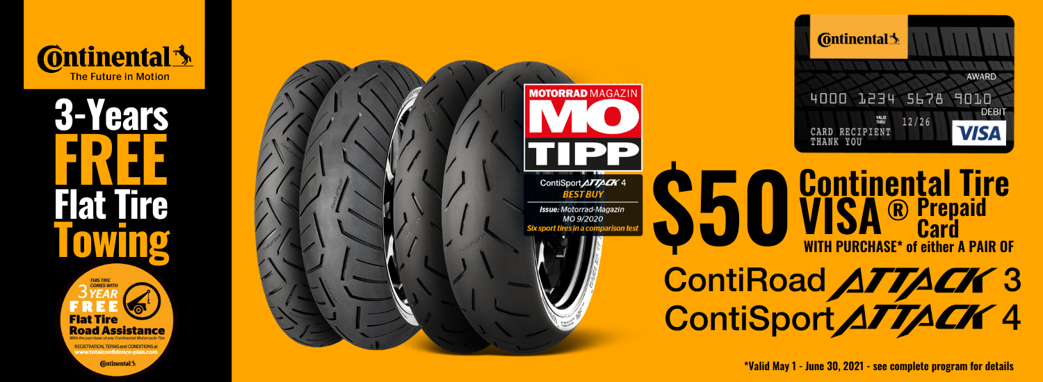 Continental Offers Rebate For Two Premium Motorcycle Tires Continental Offers Rebate For Two Premium Motorcycle Tires