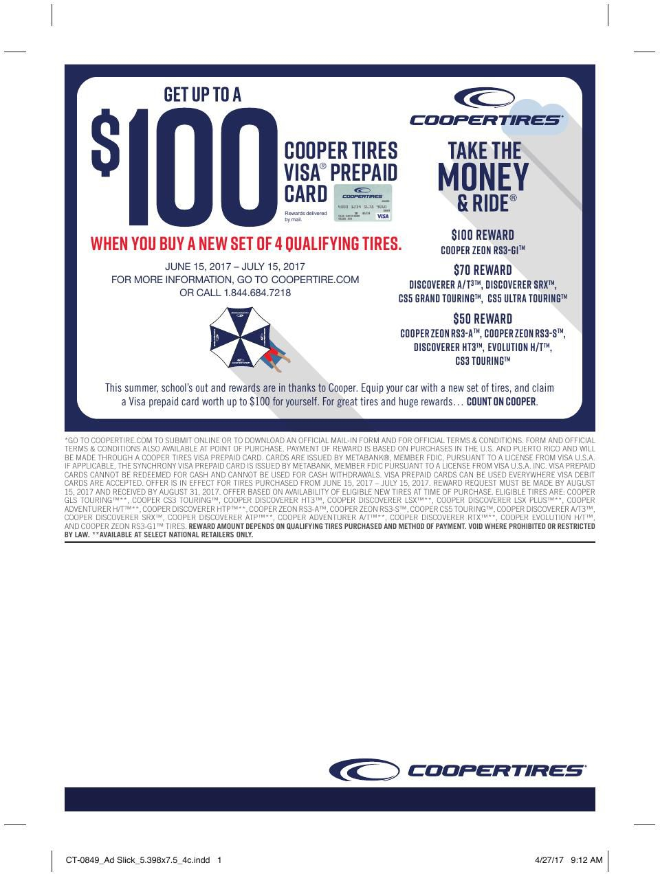 Cooper Tire Dealers To Promote Summer Rebate Tires Advertise With Cooper Tire Dealers To Promote Summer Rebate Tires Advertise With