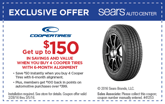 Cooper Tire Rebate And Coupons December 2017