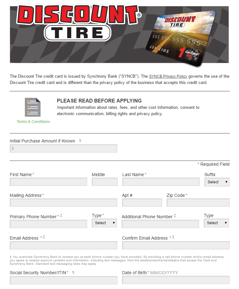 Discount Tire Credit Card Apply Discount Tire Credit Card Login Make 
