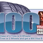Discount Tire Rebate 100 Visa Pre Paid Card With 4 Tire Or Wheel