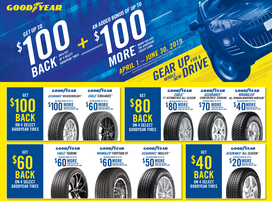 Enjoy Double Rebates With Goodyear Evans Tire Service Centers