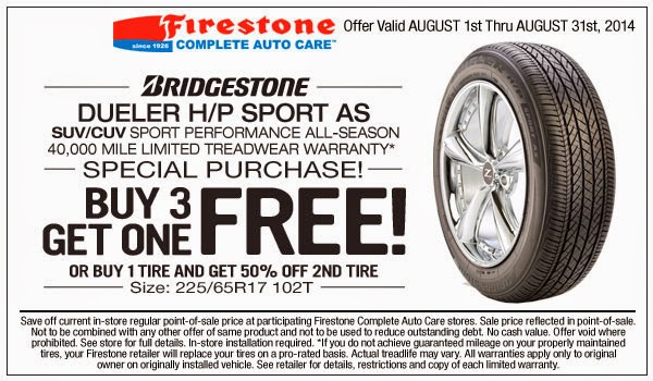 Firestone Tires Coupons Rebates And Deals For April 2018