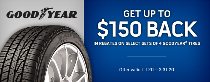 Get Up To 150 Back On Purchase Of A Set Of 4 Select Goodyear Tires 
