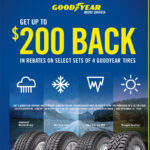 Get Up To 200 Back In Rebates On Select Sets Of 4 Goodyear Tires