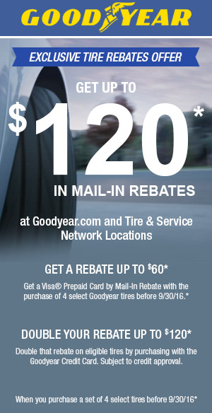 Goodyear Get Up To 120 By Mail in Rebate Graham Tire