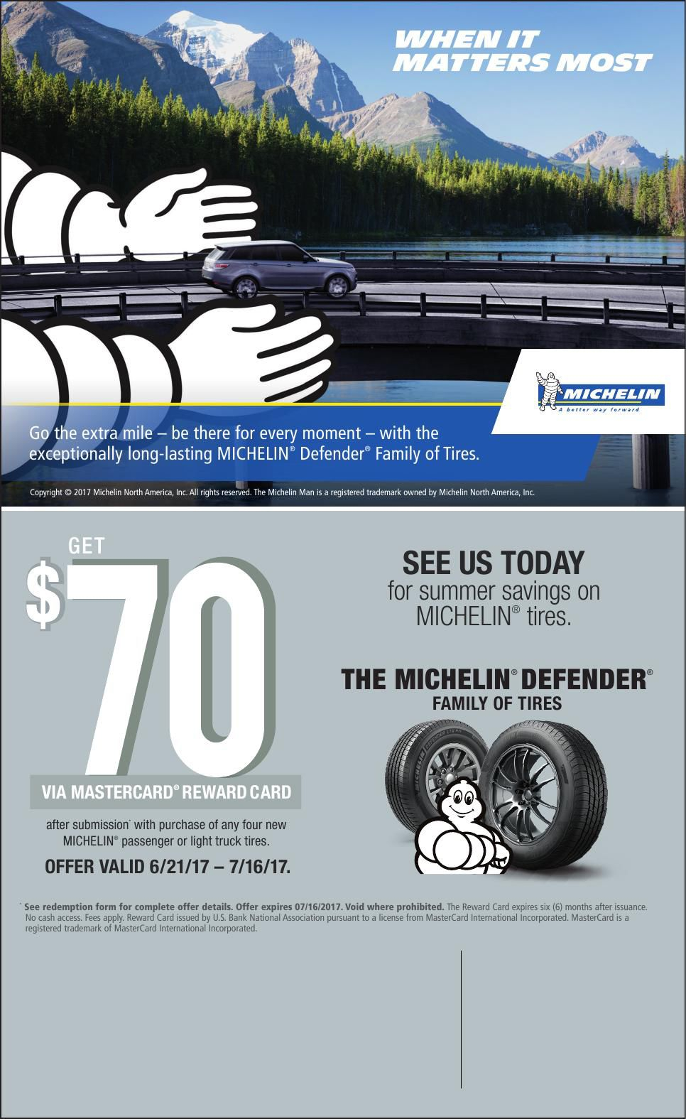 Michelin Defender Rebate 2022