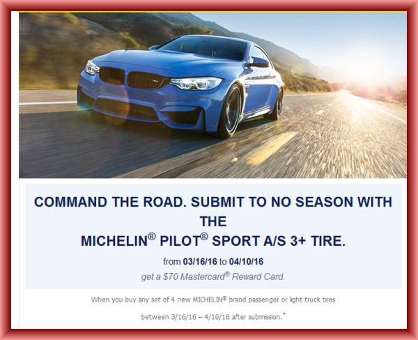 Michelin Tire Rebate And Coupons August 2018