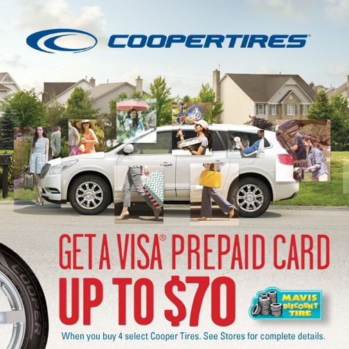 Save On Cooper Tires Buy 4 Select Cooper Tires From Mavis Discount 