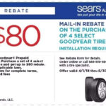 80 Goodyear Tires Rebate Sears Coupon April 2018