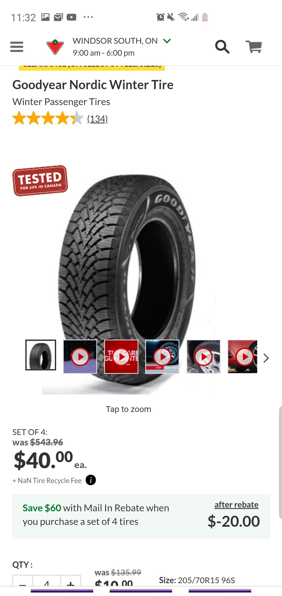 Canadian Tire Goodyear Nordic Winter Tire 20 00 With Rebate Canadian Tire Goodyear Nordic Winter Tire 20 00 With Rebate