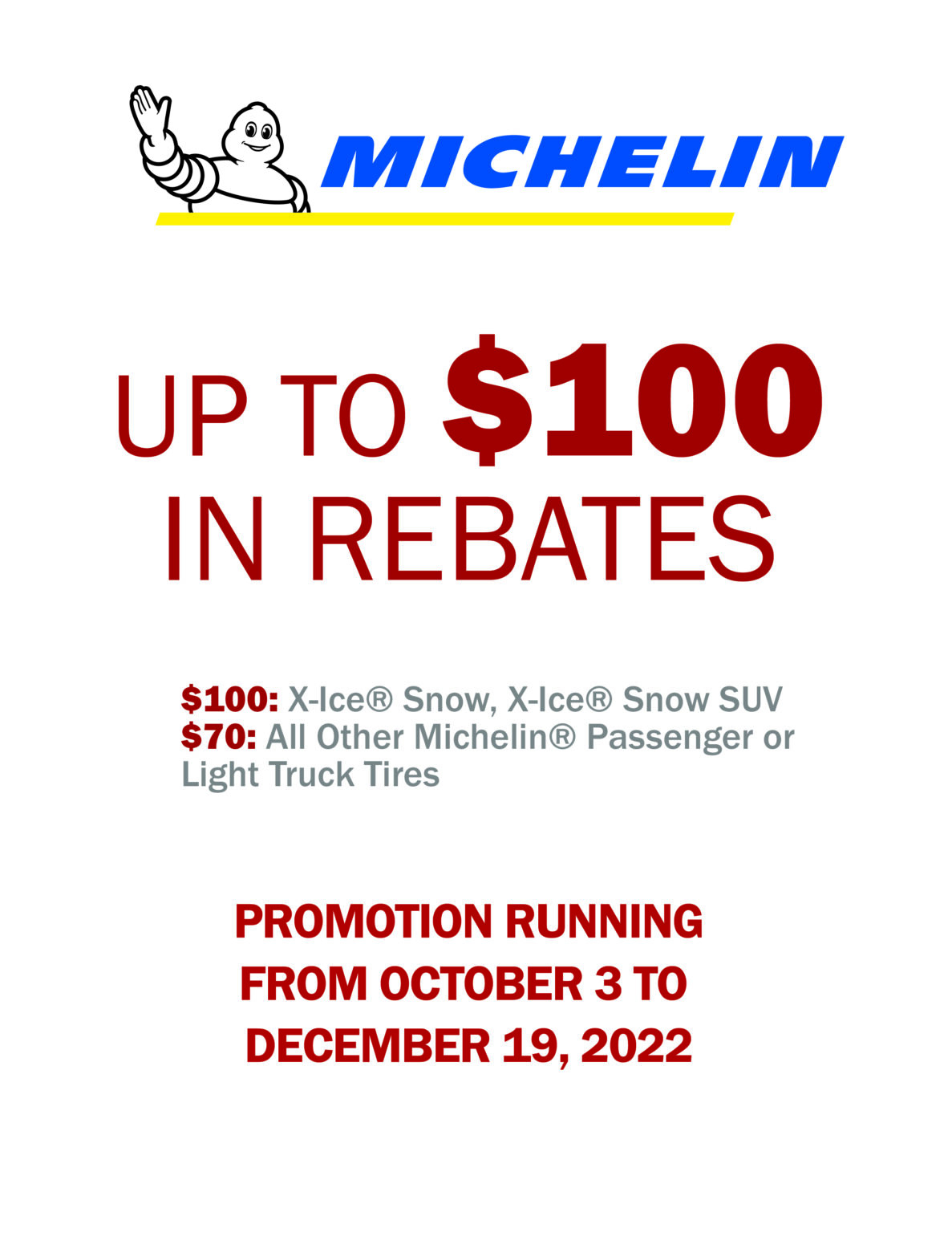 Michelin Rebate Fall 2022 Motion Tyres